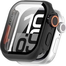 Caseonn Apple Watch Series 11 42MM Kılıf Watch Ultra Görünümlü Dönüştürücü Sert Bumper Kasa Siyah