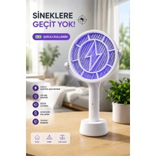 vooka Şarjlı Elektrikli Sinek Öldürücü Raket – LED Işıklı ve Standlı Tasarım