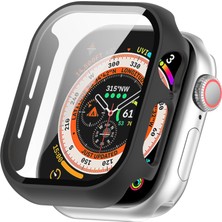 Caseonn Apple Watch Series 11 46MM Kılıf Tam Korumalı Ekran Koruyuculu Sert Bumper Kasa Siyah