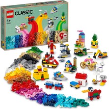 LEGO Classic Oyunun 90 Yılı 11021-5 Yaş ve Üzeri Için 15 Mini Model Içeren Yaratıcı Oyuncak Yapım Se