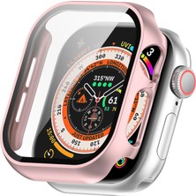 Caseonn Apple Watch Series 11 42MM Kılıf Tam Korumalı Ekran Koruyuculu Sert Bumper Kasa Rose Gold