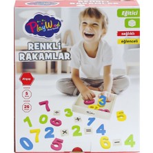 Esranın Dünyası ONY-401 Ahşap Renkli Rakamlar 26 Parça -Onyıl Oyuncak