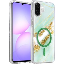 Grandor Onegif Samsung Galaxy A07 4g Lotus Simli Magsafe Kapak - Yeşil