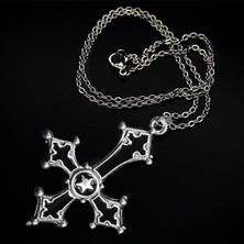 Dükkan Design Gotik Yıldızlı Ters Haç Kolye