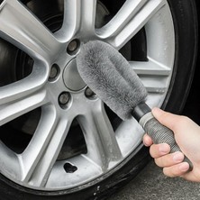 TUX Autoshıft - Gri Oto Jant Temizleme Fırçası – Ergonomik Saplı, Lastik ve Jant Detay Temizliği Için Gü