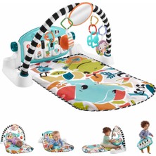 Fisher-Price Fisher Price Sesli ve Işıklı Neşeli Hayvanlar Piyanolu Oyun Halısı HWY49