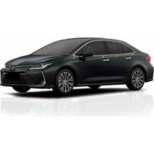 TUX Btm Otomotiv (726) Krom Cam Çıtası 8 Prç. 2019 ve Üzeri Toyota Corolla ile Uyumlu