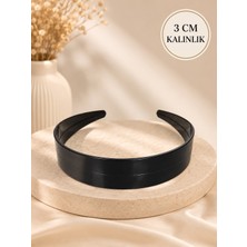 Duck Hoby 3 cm Genişliğinde (2 Adet) Plastik Ham Taç Siyah Renk, Boş Taç