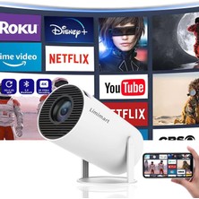 Limimart 5g Wifi Projektör, 4K Destek, 130 '' Ekranlı 5.0 Bluetooth Hoparlör, Otomatik Keystone Düze