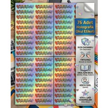 TT sticker Suya Dayanıklı Kişiye Özel Kalpli Holografik Isim Etiketi Okul Sticker Defter Kitap Su Matarası Etiket