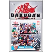 TAN EXPRESS Bakugan 4 In 1 Yapboz Puzzle Seti 1 Kutuda (35-48-54-70 Parça) 28X28X6 cm