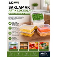 Ak Avm Şeffaf Saklama Kabı Kapaklı Erzak Düzenleyici Gıda Saklama Kutusu Mutfak Organizeri