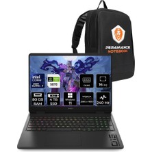 Hp Omen Slim 16 Core Ultra 7 255H Rtx 5070 8gb 80GB Ram 4tb SSD 16" Qhd+ 240Hz WIN11 Pro CJ8V8EAPN440 Gaming Laptop + Per4 Çanta