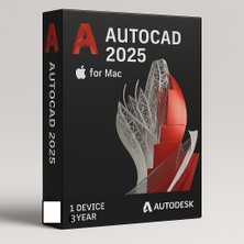 Autodesk AutoCAD 2025 (Mac) - 1 Mac 3 Yıl Serial Kod Full Sürüm