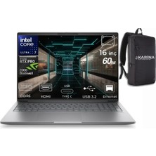 Hp Zbook x G1I 16 Ultra 7 265H B30HNES-K03 32GB 2tb Rtx Pro 2000 8gb W11PRO 16'' Taşınabilir Iş Istasyonu & Karina Çanta