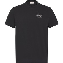 Calvin Klein Erkek Siyah Calvin Klein Ss 30S Clssc Mıcro M, Ub1 Siyah Erkek T-Shirt