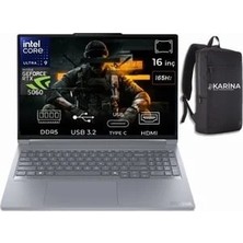 Lenovo Thinkbook 16P G6 Iax Ultra 9 275HX 21R0001JTX-K65 48GB 4tb+4tb RTX5060 8gb W11PRO 16" 3.2k 165Hz IPS Gaming Notebook & Karina Çanta