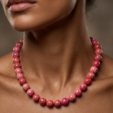 THEIA GemWorks Akali - Pembe Jasper El Yapımı Kolye