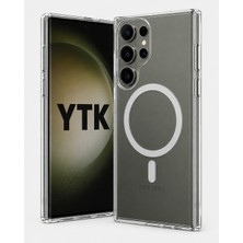 Ytk Samsung S23 Ultra Magsafeli Şeffaf Kılıf Premium Casa