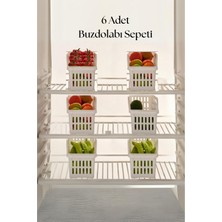 İyisi Var 6’lı Buzdolabı Organizeri Düzenleyici Çok Amaçlı Dolap Düzenleyici Beyaz 12X30X14 CM-DNY0008-6