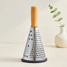 İyisi Var 8" Ahşap & Bambu Saplı Çelik Rende (Silikon Taban, 3 Bölümlü)
