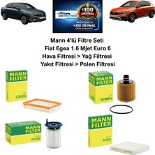 Mann Fiat Egea 1.6 Mjet Euro 6 Filtre Seti Seti 4'lü