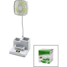Hace Bazaar Kalemlikli Masaüstü Vantilatör USB Şarjlı Fan:8.9cm- Akrobat AYAK=23CM+KALEMLİK:36.5CM Telefonluk GS-270 (K95)