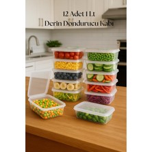 İyisi Var 12’li Derin Dondurucu Saklama Kabı & Organizeri 1 Lt 12,5X19,5X5,5 cm