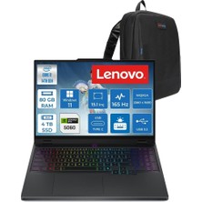 Lenovo Legion 5 15IRX10 Intel Core I7 14700HX 80GB Ddr5 4tb SSD RTX5060 8gb Gddr7 115W Windows 11 Pro 15.1" OLED 1000NITS 165Hz Wqxga (2560X1600) Taşınabilir Bilgisayar W83LY00KXTRP40 + Zetta Çanta