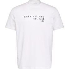 Calvin Klein Erkek Beyaz Calvin Klein Ss 30S Eu Wholesale, Yaf, S Beyaz Erkek T-Shirt