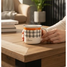 Onedekor Tekli Emay Orange Porselen Kupa