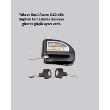 Çelik Gövdeli Alarm Disk Kilidi Motosiklet ve Bisiklet Için Güvenlik Yeni Nesil