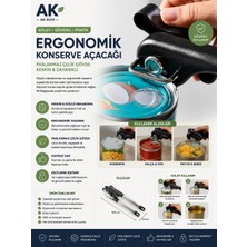 Ak Avm Paslanmaz Çelik Konserve Açacağı Ergonomik Manuel Konserve Kapak Açacağı Kavanoz Açacak