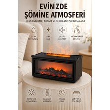 Astraltech Şömine Görünümlü Hava Nemlendirici Renkli LED Işıklı Aroma Difüzörü