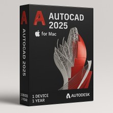 Autodesk AutoCAD 2025 (Mac) - 1 Mac 1 Yıl Serial Kod Full Sürüm