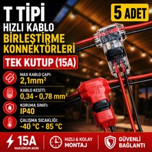 Nexo 5 Adet T Tipi Hızlı Kablo Birleştirme Konnektörleri