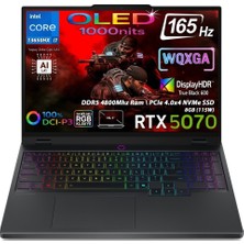 Lenovo Legion 5 15IRX10 Intel Core I7 13650HX 32GB Ddr5 2tb SSD RTX5070 Freedos 15.1" Wqxga (2560X1600) OLED 165Hz Taşınabilir Bilgisayar 83LY00CJTR15