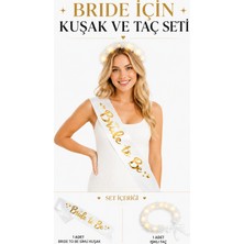 Deha Parti Bride To Be Kuşak ve Taç Seti Bekarlığa Veda Parti Süsü Işıklı Taç ve Simli Kuşak