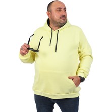Moc Grande Mocgrande Büyük Beden Erkek Basic Sweat Kapüşonlu 11700 Sarı