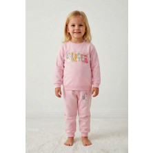 Elbebek Baby Kız Çocuk Sıster Kabartmalı %100 Pamuk Iki Iplik Eşofman Takımı (2-5 Yaş)