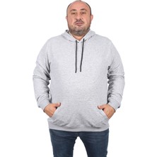 Moc Grande Mocgrande Büyük Beden Basic Kapüşonlu Sweat 22705 Grı