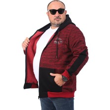 Moc Grande Mocgrande Büyük Beden Erkek Sweat The Frontier 22726 Bordo