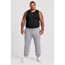 Moc Grande Mocgrande Büyük Beden Basic Eşofman Altı Full Lycra 11516 Grı Melanj