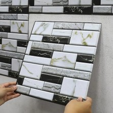 Aydogan's Dy 3D Mermer Görünümlü Kendinden Yapışkanlı Duvar
