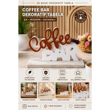 Ognami Coffee Bar Dekoratif Masaüstü Tabela | 3D Baskı Modern Kafe ve Mutfak Dekoru