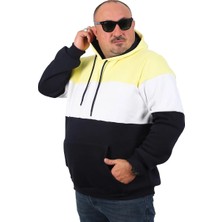 Moc Grande Mocgrande Büyük Beden Parçalı Kapüşonlu Sweat 22736 Sarı