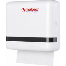 Mulpex Z Katlamalı Kağıt Havlu Dispenseri Beyaz 27×21 cm Vidalı ve Yapışkan Montaj