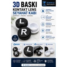 Ognami 3D Baskı Kontakt Lens Saklama ve Seyahat Kabı L/r Vidalı Kapak