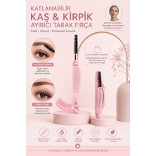 Transformacion Katlanabilir Çift Taraflı Kaş Kirpik Maskara Ayırıcı Tarak Fırça Aparatı  14 cm 721402