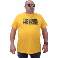 Moc Grande Mocgrande Erkek Büyük Beden Sıfır Yaka Tişört The Bronx 23174 Sarı